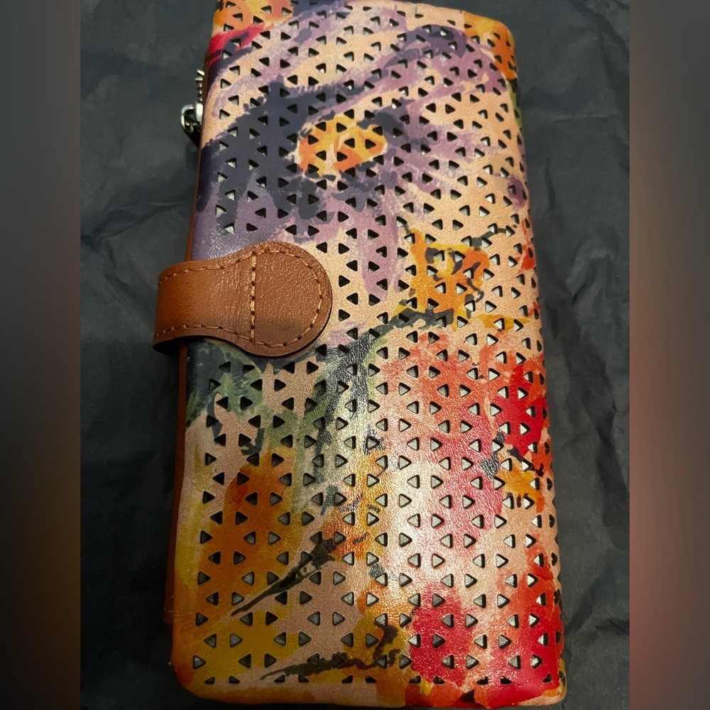 Patricia nash watercolor leather wallet